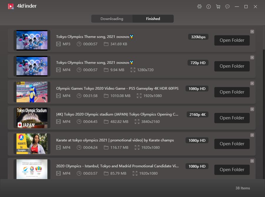 get downloaded Tokyo Olympics games video