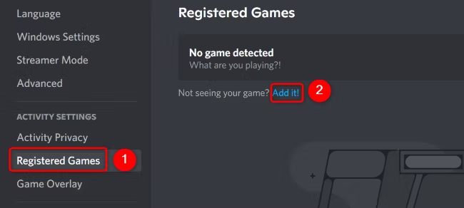 Discord Registered Games