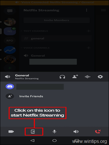 share netflix on Discord on mobile